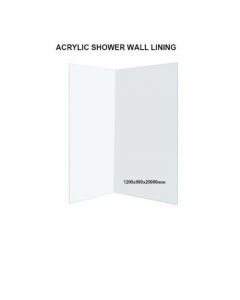 SHOWER WALL WATERPROOF ACRYLIC LINER LINING ONE WHOLE PIECE