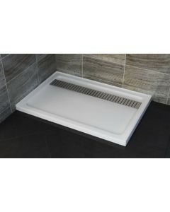 SHOWER BASE WITH STAINLESS STEEL GRATE 1200x900 SMC LOW PROFILE