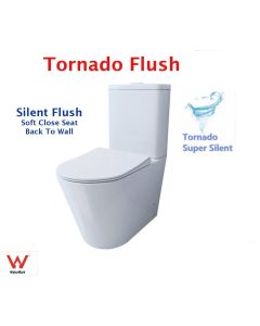 Tornado Flushing Toilet Suite Silent Toilet Wall Faced Soft Close