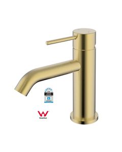 Single Handle Bathroom Sink Mixer Tap One Hole Deck Mount Mixer Tap Brush Gold