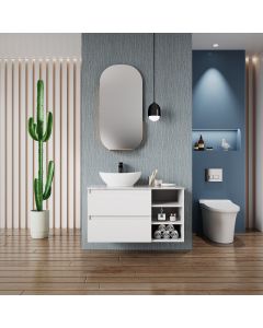    900MM HIGH QUALITY MODERN BATHROOM WALL HUNG VANITY UNIT