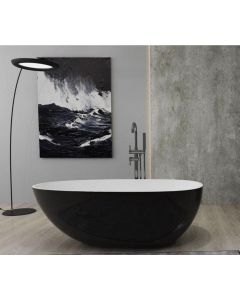 CLEO ACRYLIC FREESTANDING TUB 1700x800x580 GLOSS BLACK