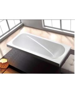 Drop-in White Bath Modern Soaking Acrylic Rectangular Bathtub 1700x750x400