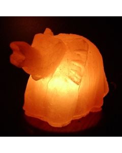 ELEPHANT SHAPED Himalayan Rock Crystal Salt Lamp (Unique Ionizer)