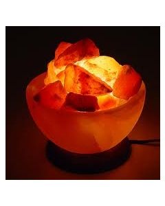 Himalayan Rock Crystal Salt Lamp In The Shape Of Fire Bowl