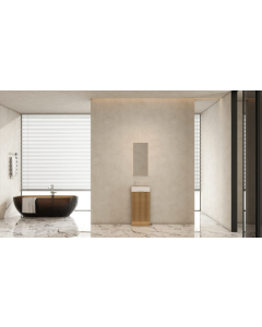 400mm Fluted Floor standing Slim Vanity Unit & Basin