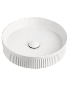 400mm Fluted Ceramic Basin Above Counter