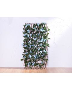 OUTDOOR ARTIFICIAL TRELLIS AZALEA LIVING WALLS GREEN LEAVES WITH BLUE FLOWERS