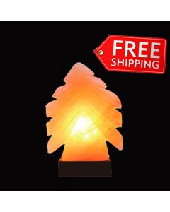 SALT LAMP ROMANTIC TREE SHAPE HAND CRAFTED IONIC AIR PURIFY CORD & SWITCH