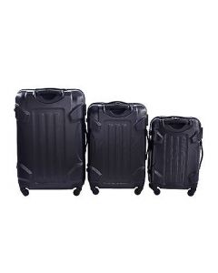 NEW 3 PCS LUGGAGE TRAVEL SET BAG ABS TROLLEY SUITCASE WITH LOCK 3 COLORS