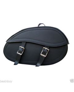 MOTOR BIKE MOTORCYCLE LEATHER SADDLE BAG UNIVERSAL FIT