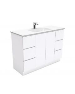 Sorrento 1200mm Bathroom Free Standing White Vanity With Ceramic Basin New