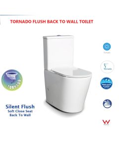 Tornado Flushing Back To Wall Hygiene Flush PorS Trap Soft Close Wels